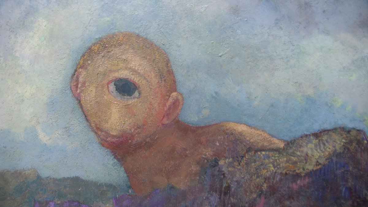 Detail van een schilderij van Redon