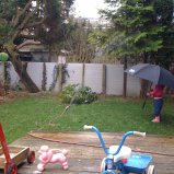 Regen in de tuin