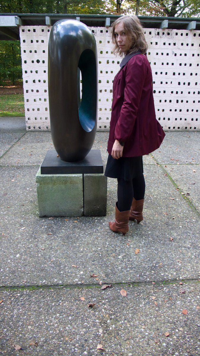 Katrien bij een blob
