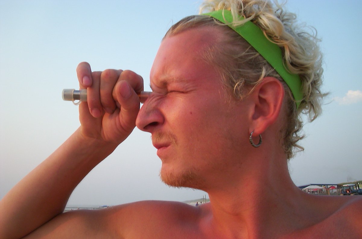 Maarten met een pentacimeter