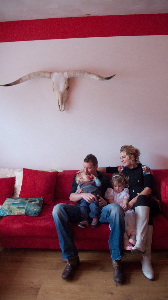 Statieportret van de familie Smids