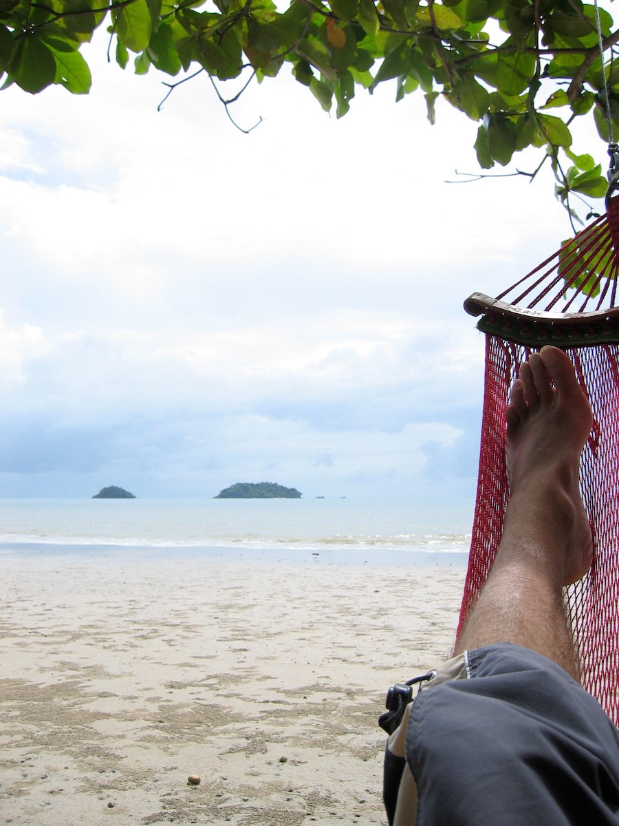 Hangmat met voeten in Thailand #01