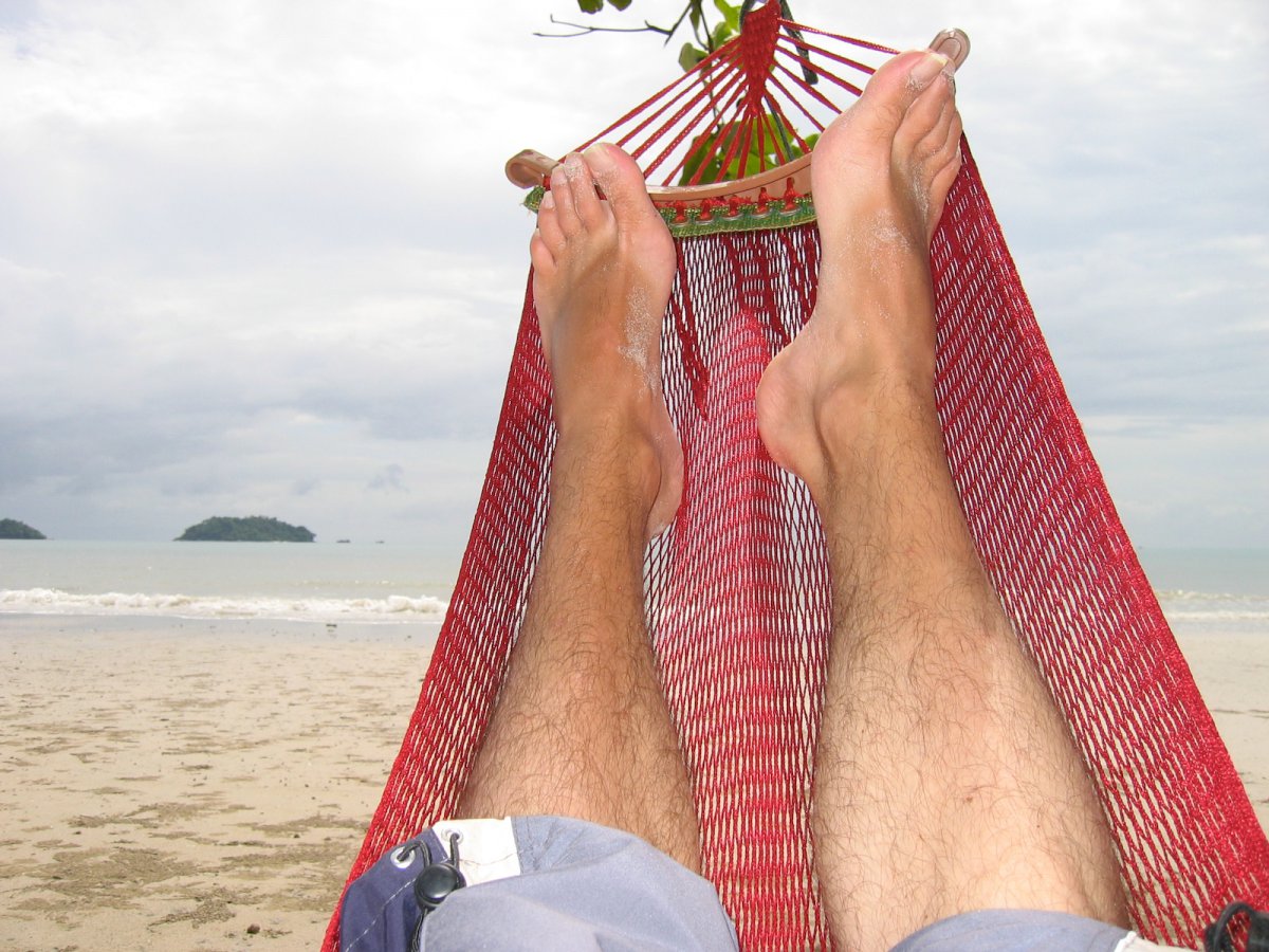 Hangmat met voeten in Thailand #02