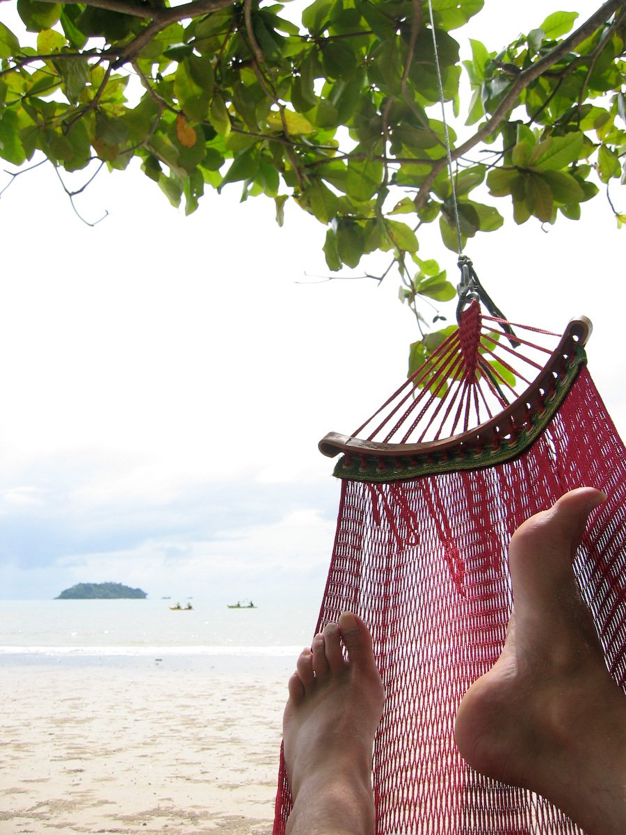 Hangmat met voeten in Thailand #03